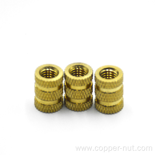 Female Brass Threaded Knurled Insert Embedment Nuts